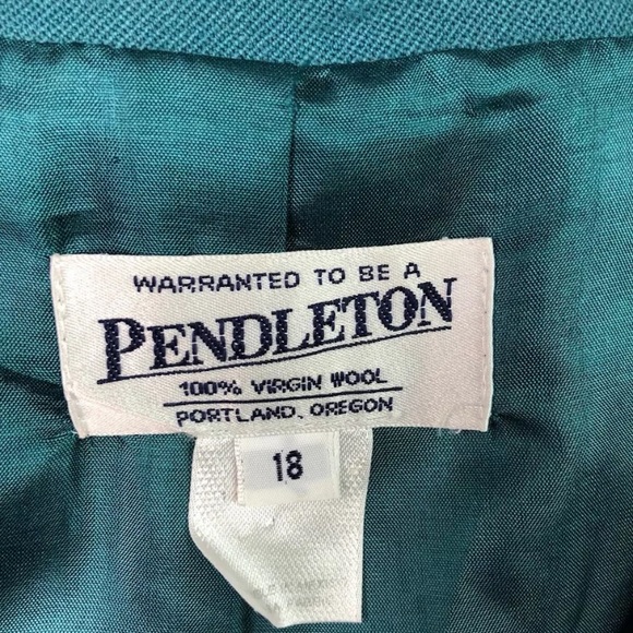 Pendleton Virgin Wool Three Button Blazer Jacket - Picture 6 of 10